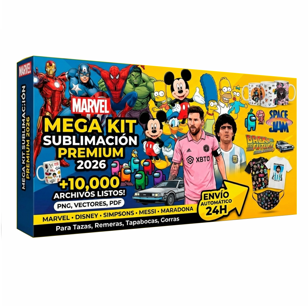 Mega Kit Sublimación Premium + Personajes