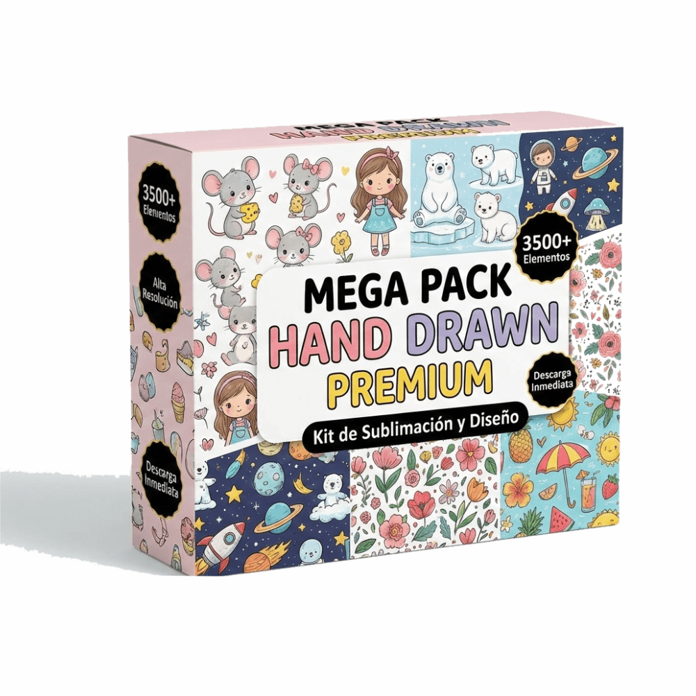 Mega Pack Hand Drawn Premium – 3500+