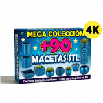 MEGA Colección +90 Macetas STL para Impresión 3D – Archivos para Plantas y Jardín