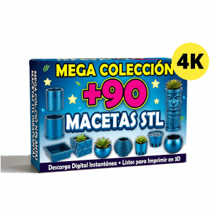 MEGA Colección +90 Macetas STL para Impresión 3D - Archivos para Plantas y Jardín