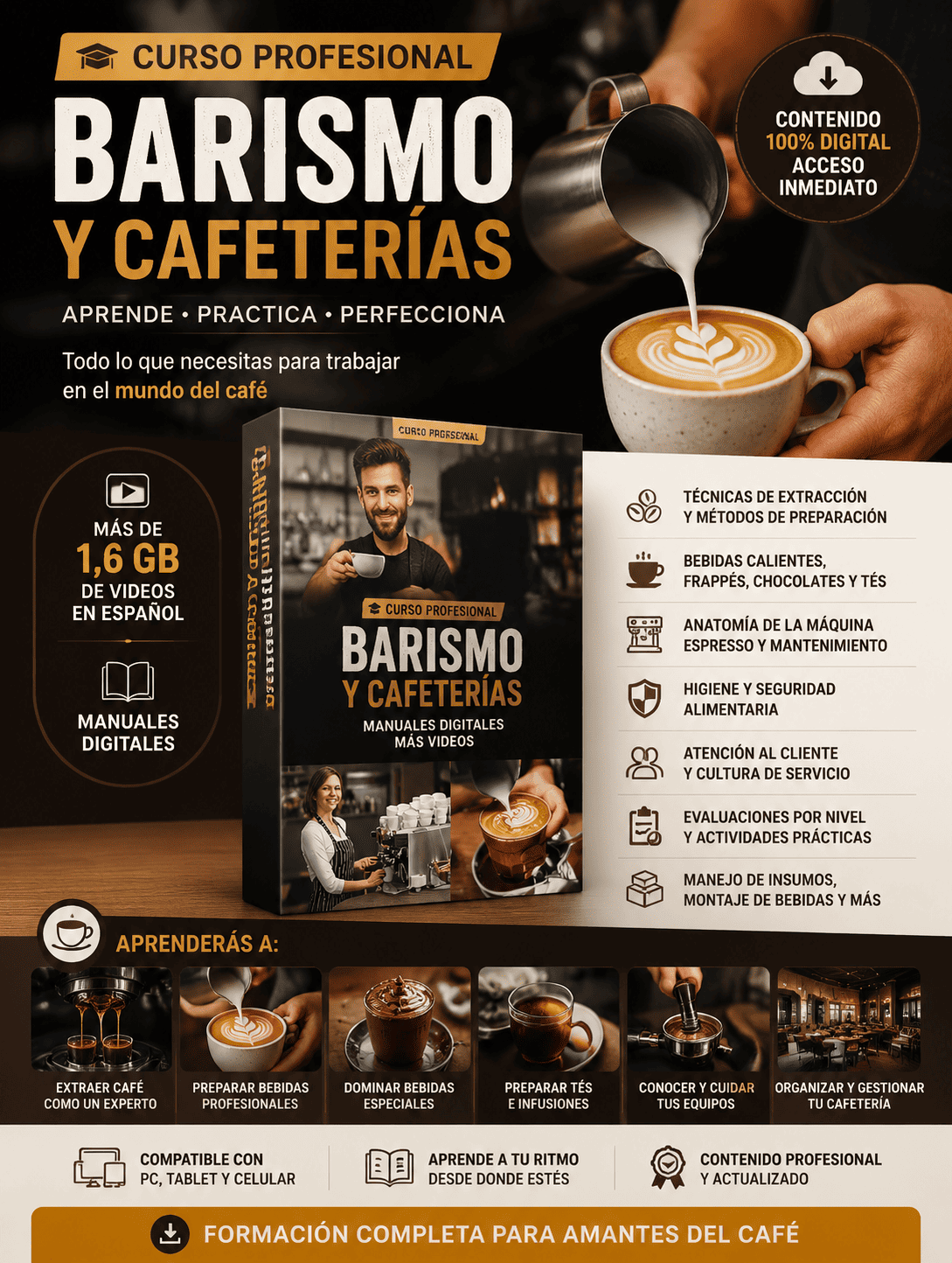 Barismo, Cafetería, Barista Profesional - Imagen 3